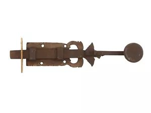 Antique Forged Iron Door Surface Bolt - Picture 1 of 6