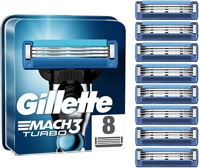 Pack 8 Lames GILLETTE MACH3 TURBO Recharge Rasoir Gilette Match 3 Match3 Mach 3 - Bild 1 von 4