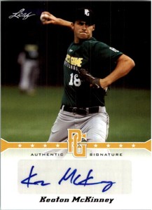 2013 Leaf Perfect Game Autographs Yellow #KM2 Keaton McKinney /50
