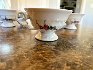 Wawel Vintage Chine Rose Garden Coffee Cups w/ Saucer Plate Made in Poland - Picture 1 of 9