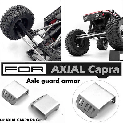 2PCS Front & Rear Axle Guard Armor Silver for AXIAL CAPRA RC Car Upgrade Parts - Image 1 of 4