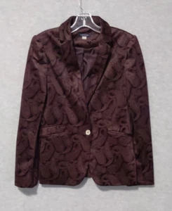 Tommy Hilfiger Damen Blazer lila mit silbernen Knöpfen gefüttert Gr. 10 Paisley - Bild 1 von 11