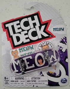 New Tech Deck Rare MEOW Logo Purple Skateboards Fingerboards SK8 Cat - Bild 1 von 5