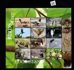 OH COOK ISLANDS 2018 - MNH - BIRDS OF PREY - NATURE - FAUNA - EAGLE - OWLS - Picture 1 of 1