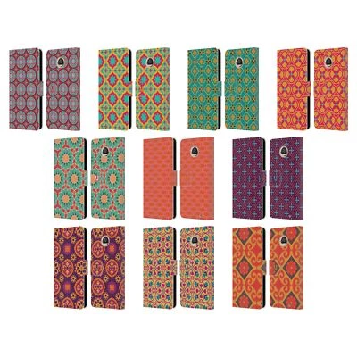 HEAD CASE DESIGNS MOROCCAN PATTERNS LEATHER BOOK WALLET CASE FOR MOTOROLA PHONES - Image 1 of 4