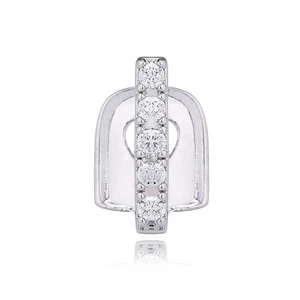 One Tooth Iced Flooded Out CZ Cap Single Gap Grill - Bild 1 von 14