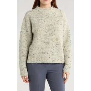 Theory Boxy Merino Wool Blend multicolored BoucleSweater size XS $375 - Picture 1 of 5