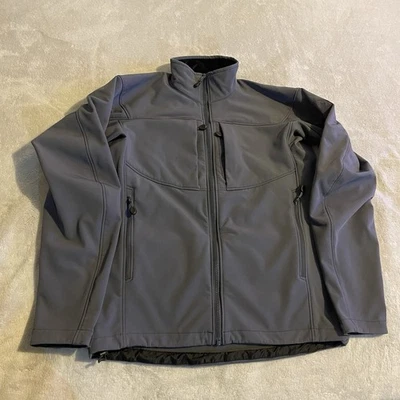 Kirkland Signature Jacket Mens Small Gray Outdoors Full Zip Hiking Soft Shell - Image 1 of 4