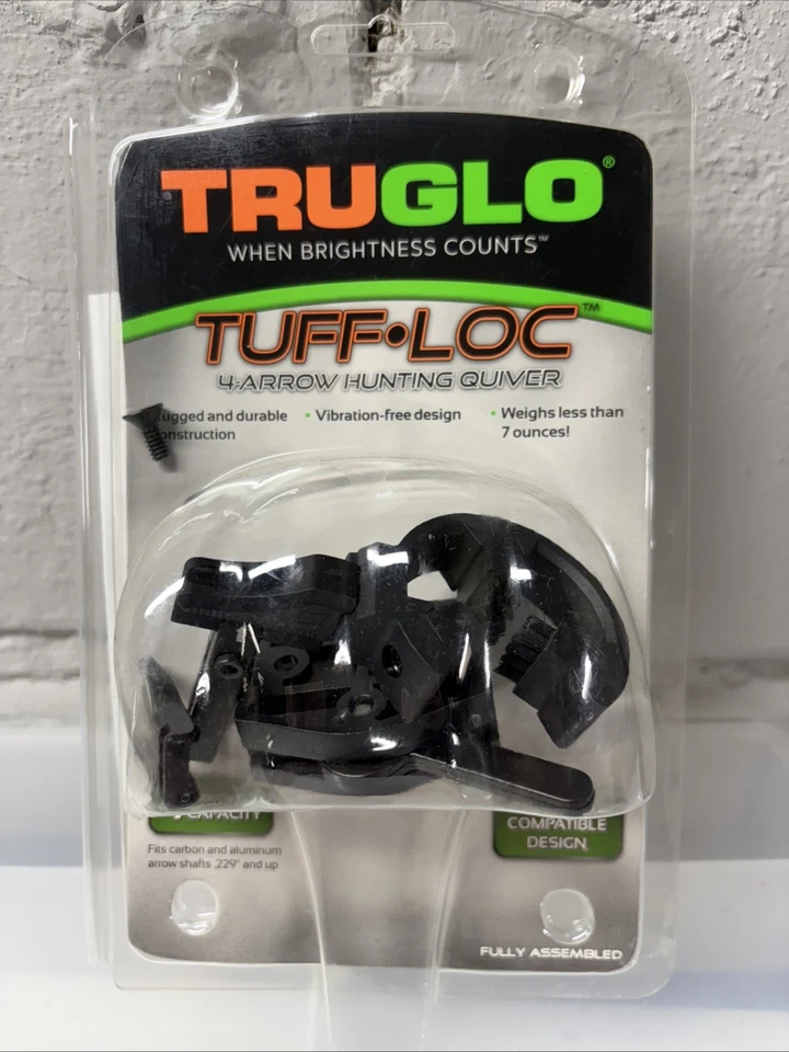 TRUGLO. Tuff.loc 4-Arrow Hunting Quiver 4 Arrow Capacity Crossbow Compatible Des - Image 1 of 4