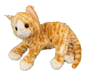 Ty Plüsch Schuster Kätzchen Katze orange gestreift Tabby TySilk Stofftier Plüsch 13 Zoll - Bild 1 von 8