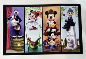 Disneyland Haunted Mansion Stretching Portraits Disney Print Mickey Donald Goofy - Picture 1 of 5