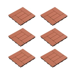 50-LG1190 Patio and Deck Tiles – Interlocking Criss-Cross Pattern Outdoor Flo... - Picture 1 of 8