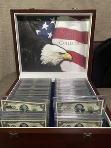 2003 United States of America Complete 50 State Uncirculated $2 Bill Collection - Picture 1 of 6
