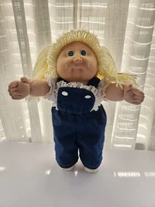 1978 1982 Cabbage Patch bambola bambini capelli biondi occhi azzurri trecce Xavier Roberts - Foto 1 di 15