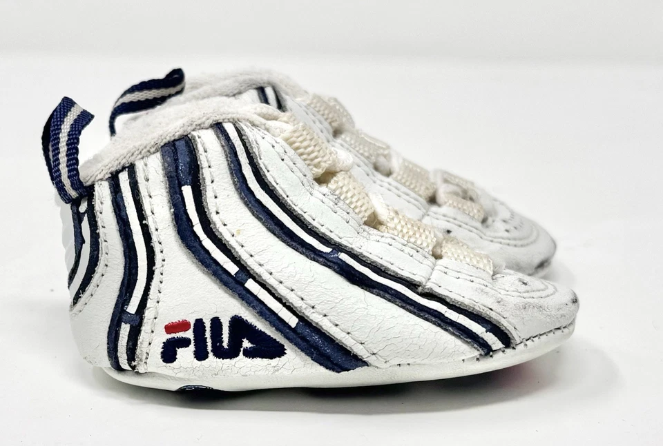 Vintage OG 1996 Fila Stack II 2 Jerry Stackhouse Toddler Infant Crib sz 2 - Image 1 of 4