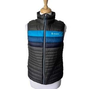 COTOPAXI Fuego Down Vest Green Blue Stripe Small - Picture 1 of 8