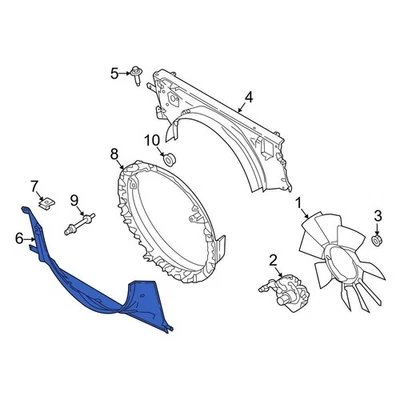 For Ford F-350 Super Duty 17-24 Ford Front Lower Engine Cooling Fan Shroud Foto 1 de 4
