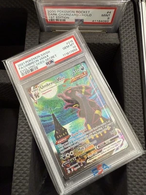 Pokemon 2021 Umbreon VMAX 215/203 arte antiguo cielos en evolución PSA 10 Moonbreon Foto 1 de 4