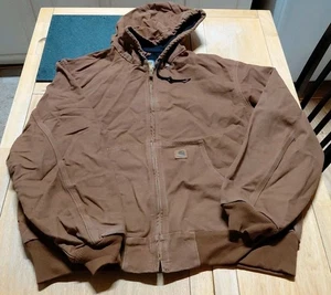 Carhartt Men's XLarge 2XL Tan Brown Jacket RN#14806 Quilted Interior Heavy Duty - Picture 1 of 8
