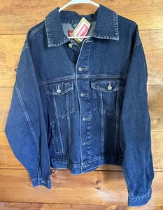 Vintage Wrangler Denim Trucker Jacket Mens Large Blue Button Cowboy Western New - Picture 1 of 12