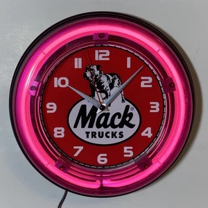 Mack Trucks Logo Neon Wand Hängeuhr - Bild 1 von 2