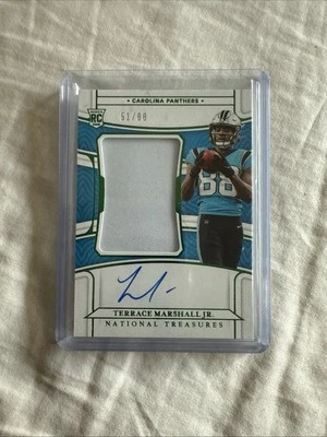 2021 National Treasures Green Auto Rookie Patch 51/88 #173 Terrace Marshall Jr - Image 1 of 3