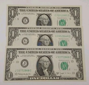 1963B $1 Federal Reserve Notes Green Seal Lot X3 - Picture 1 of 9