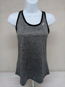 Adidas Tank Top Gray Climalite Openback  Atheleisure Workout Women's Small - Picture 1 of 12