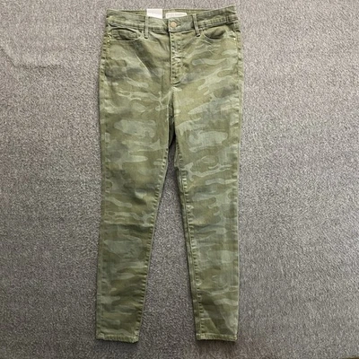 Pantalones de mezclilla camuflados verdes Social Standard Sanctuary para mujer talla 8/29 tiro alto ajustados NUEVO Foto 1 de 4