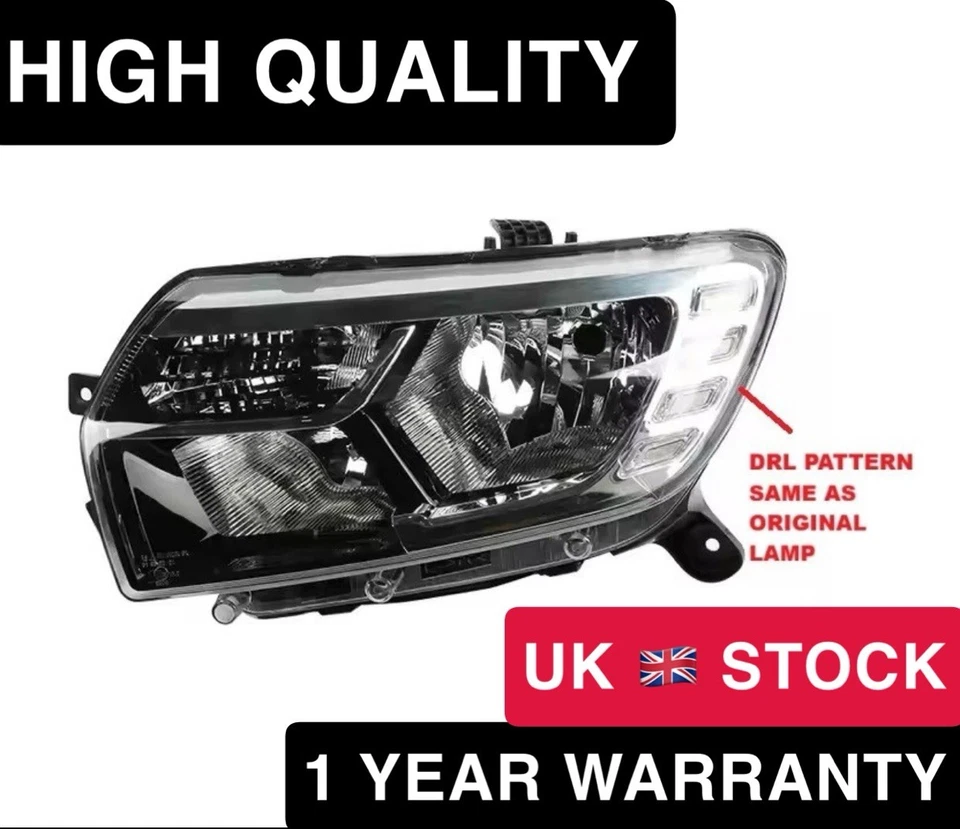Fits Dacia Sandero 2017 - 2021 Headlight LH Left Hand Passenger Side Nearside - Image 1 of 4