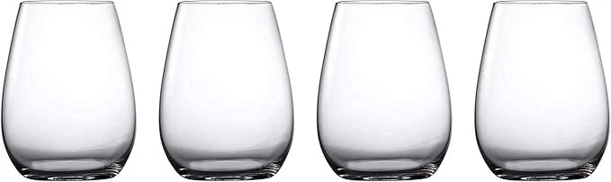 Set of 4 Marquis by Waterford Moments Stemless Wine Glasses