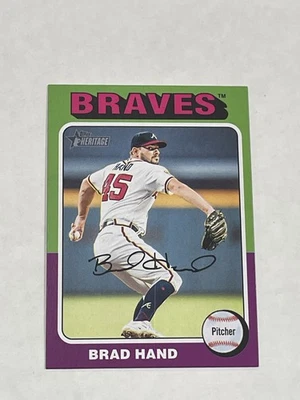 2024 Topps Heritage Mini Baseball #361 - Brad Hand - Atlanta Braves - Image 1 of 2