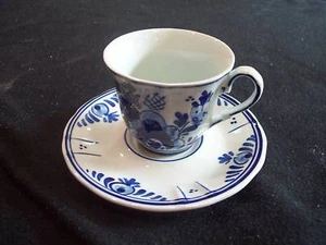 DELFTSBLAU HAND PAINTED Antique Cup & Saucer #210....COLLECTIBLE / BLUE & WHITE - Picture 1 of 3