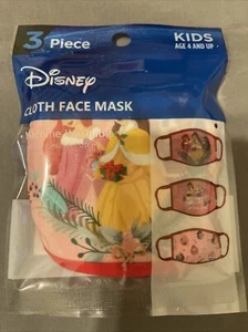 Maschere viso in tessuto Disney bambini bambine principesse bestie 3 maschere in confezione età 4+ - Foto 1 di 3