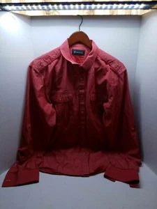 Camicia western INC International Concepts uomo XL rosso bordeaux spedizione gratuita - Foto 1 di 2