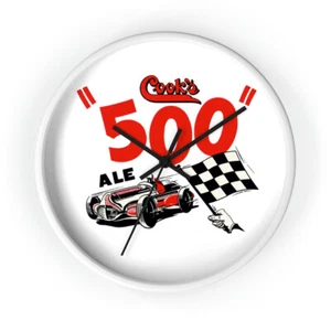 500 Ale Wall Clock, Indy Indianapolis Indiana Formula 1 Racing, Cooks Brewery - Picture 1 of 19