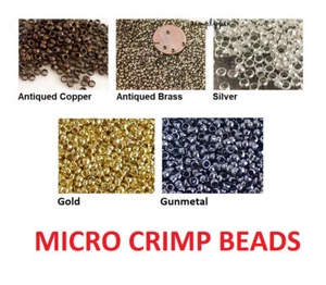 Micro Crimp Beads 200 Pcs Choose Color - Picture 1 of 6