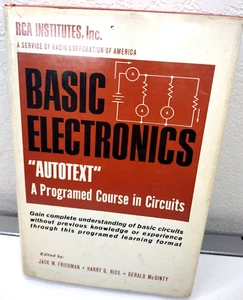 VTG 1965 RCA Basic Electronics "AUTOTEXT" A Programed Course In Circuits HB Book - Picture 1 of 15