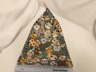 Ipad Tablet Pillow Stand 12In+ 30Cm+ Teal Multicolour Patterned Cats Large Size