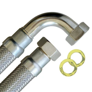 Tubo blindato 1 pollice ÜM x 1 pollice arco - tubo flessibile acqua potabile, 30 cm - 2 m - Foto 1 di 8