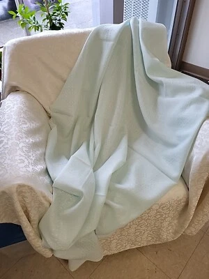 Afghan Blanket for cross stitch - Honeycomb pattern, 48" x 57", sea foam - Image 1 of 2