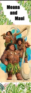 MOANA AND MAUL FRIENDS, CARTOON, FLOWER,BIRDS,DOGS,CAT,FAIRIES-UNIQUE Bookmarks - Bild 1 von 1