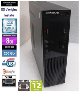 LENOVO S510 SFF I5-6400 2,70GHz QC 8Go RAM Disque SSD250Go,Windows, type 10KY - Photo 1/12