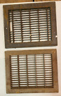 2 VINTAGE METAL FURNACE WALL FLOOR GRATE COLD AIR RETURNS FOR 10' X 8' OPENING