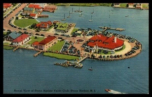 Birds Eye, STONE HARBOR CLUB NÁUTICO, ISLA DE SIETE MILLAS, NUEVA JERSEY, Tichnor 1947 - Imagen 1 de 2