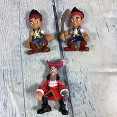 3 Jake And The Neverland Pirates Figures - Captain Hook and 2 Jakes - 3.25" / A - Image 1 of 4