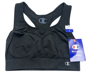 Racerback Sports Bra Moderate Impact Womens L Solid Black Columbia Athleticwear - Picture 1 of 8