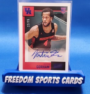 2021 Panini Chronicles Score Justin Gorham Blue /75 Auto