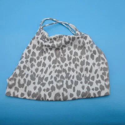 Lencería Victoria's Secret Bralette Grande Gris Leopardo Espalda Cruzada Cobertura Completa Foto 1 de 4