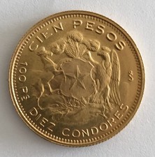 100 Pesos Chile 1961 - 20,34 Grammi ORO